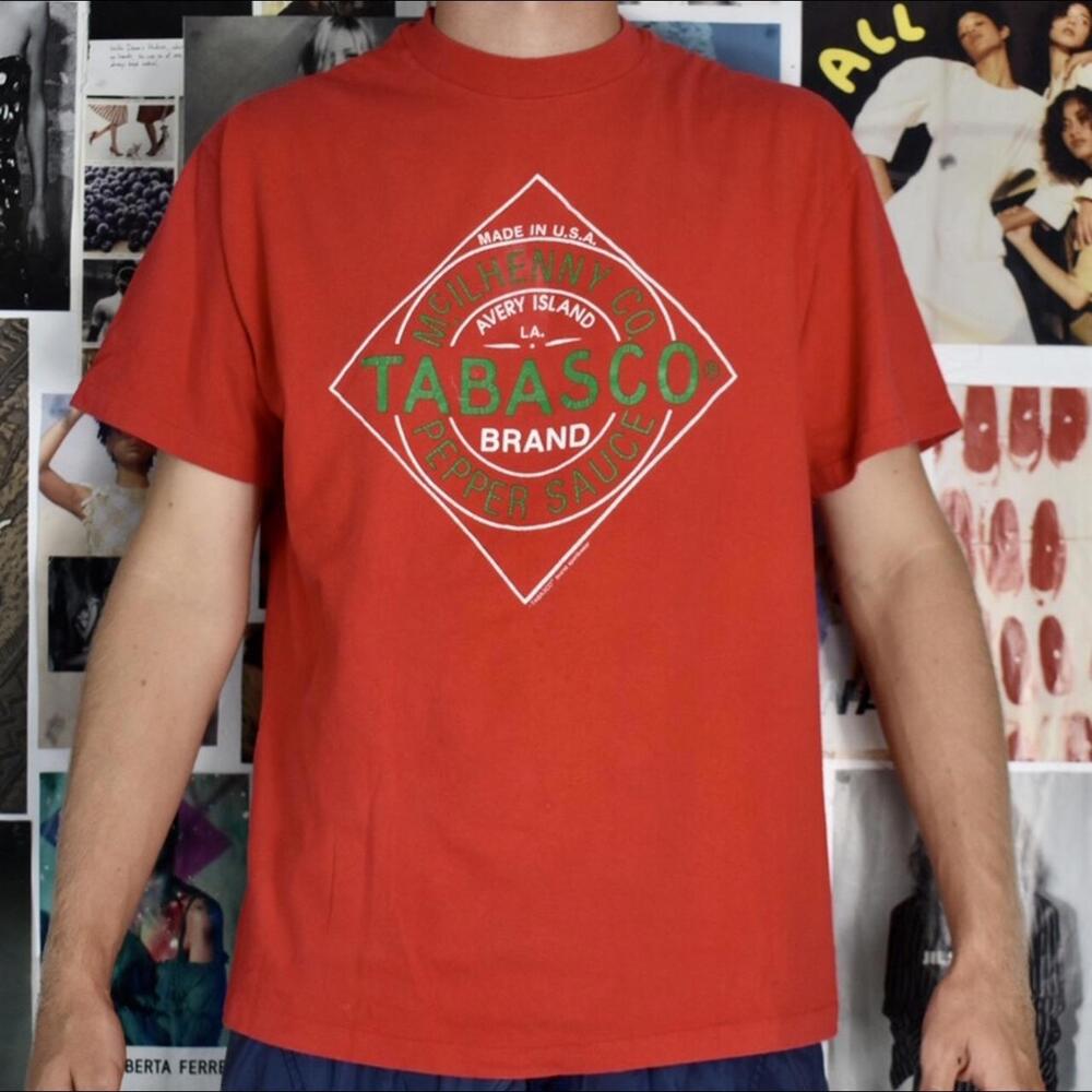 Vintage Tabasco hot sauce tee shirt.